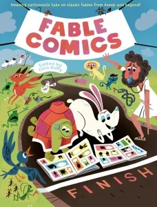 Fable Comics cover featuring a tortoise and hare reading comic books
